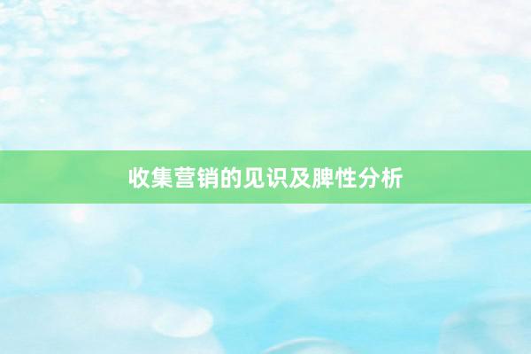 收集营销的见识及脾性分析